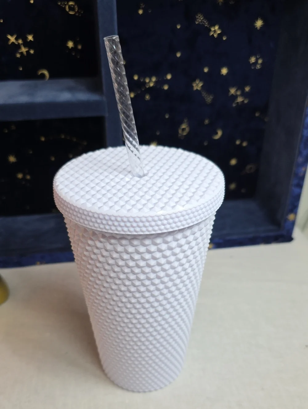 Starbucks Matte White Studded Grande Tumbler with Clear Straw